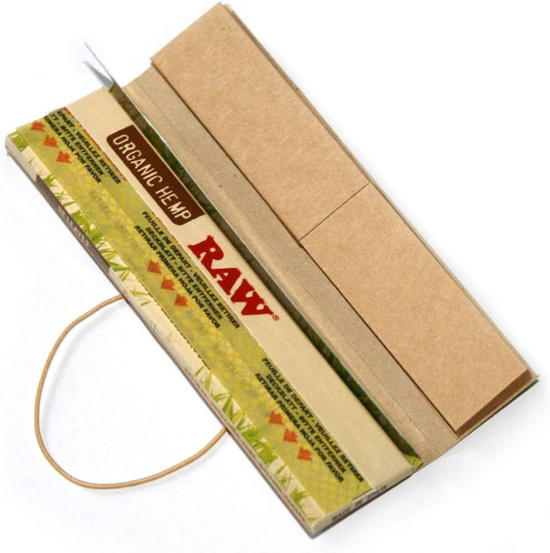 Raw Connoisseur King Size Slim With Tips Rolling Paper - Organic Hemp