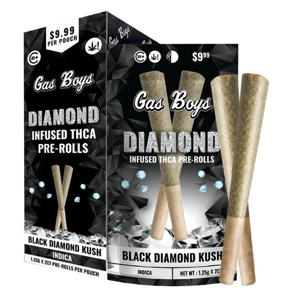 Gas Boys Black Diamond Kush Diamond-Infused THCA Pre-Rolls