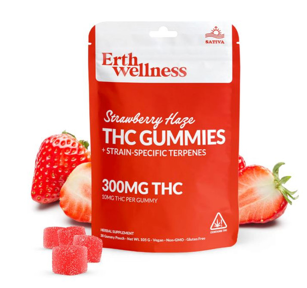 Erth Wellness Delta 9 THC Gummies - Strawberry Haze