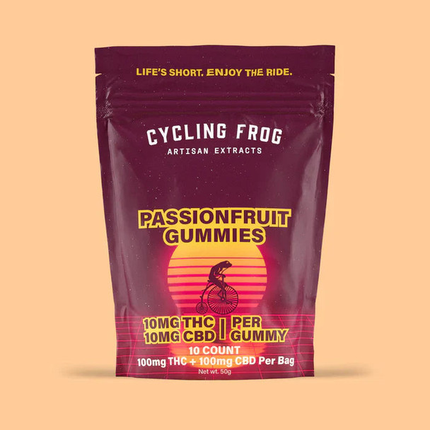 Cycling Frog Passionfruit 1:1 THC+CBD Gummies