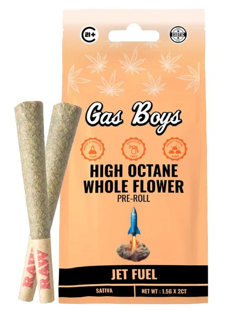 Gas Boys High Octane Whole Flower Pre-Roll Jet Fuel 1.5G x 2