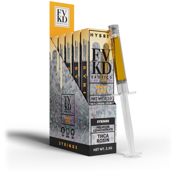 FVKD Live Rosin THCa Syringe 3.5 Grams Fruit Juice