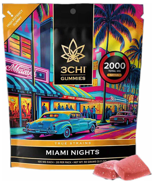 3Chi True Strains Miami Nights Gummies