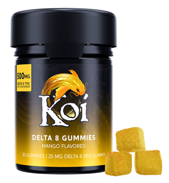 Koi Delta 8 THC Gummies - Mango Flavored - 500MG - 20 Count