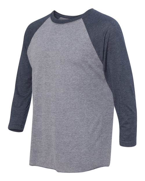 VINTAGE NAVY SLEEVES/ PREMIUM HEATHER BODY-3