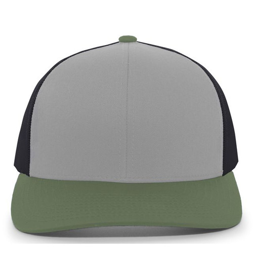 HEATHER GREY/ LT CHARCOAL/MOSS GREEN-1