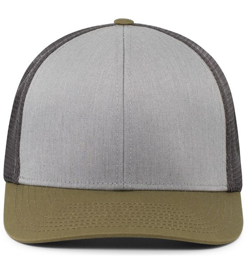 HEATHER GREY/ LT CHARCOAL/MOSS GREEN-1