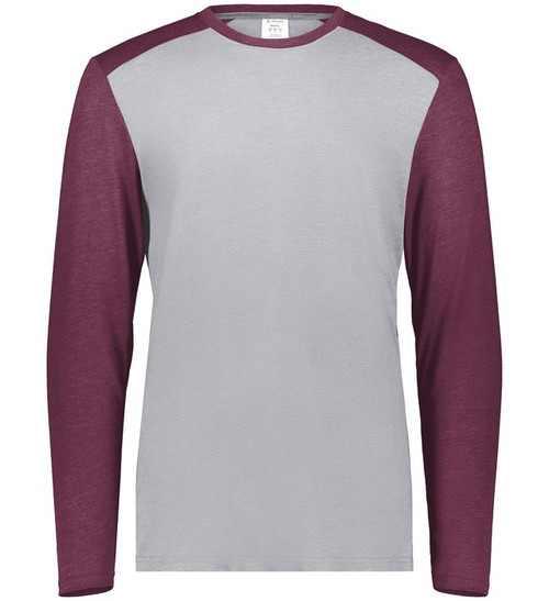 Grey Heather/Maroon Heather-1