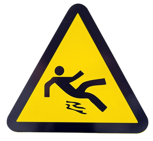 Slippery surface symbol label