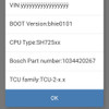 8HP70 TCU Part Number Screenshot