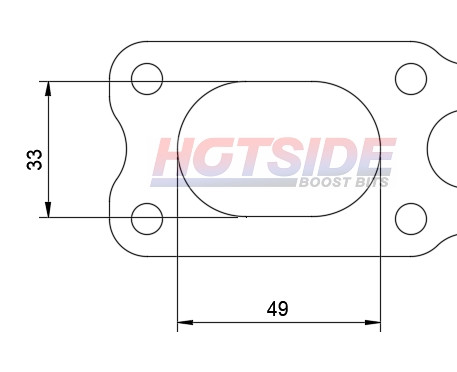 BMW M42 Exhaust Flange - Port Dimensions