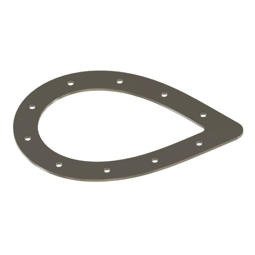 Teardrop Exhaust Tip Trim Plate - with rivet holes