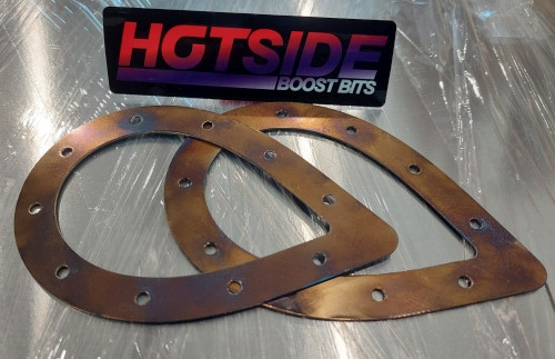 Teardrop Exhaust Tip Trim Plate - Titanium with rivet holes