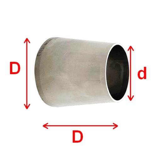 Cocentric Cone Reducer Tube - Length Diagram