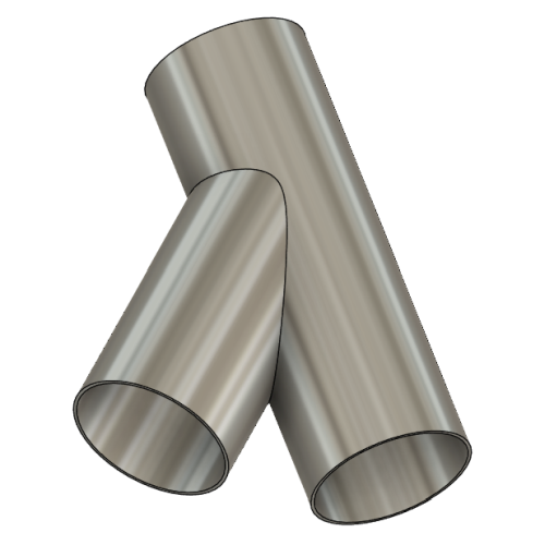 1.75 Inch Stainless Steel Exhaust Y-Pipe / T-Piece Section Divider (45mm, Unbranded)