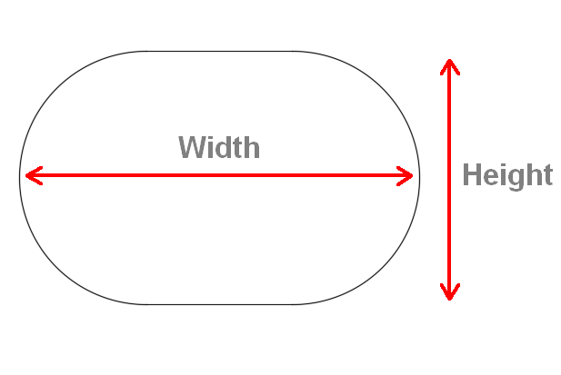 Oval Port Dimensions Illustration