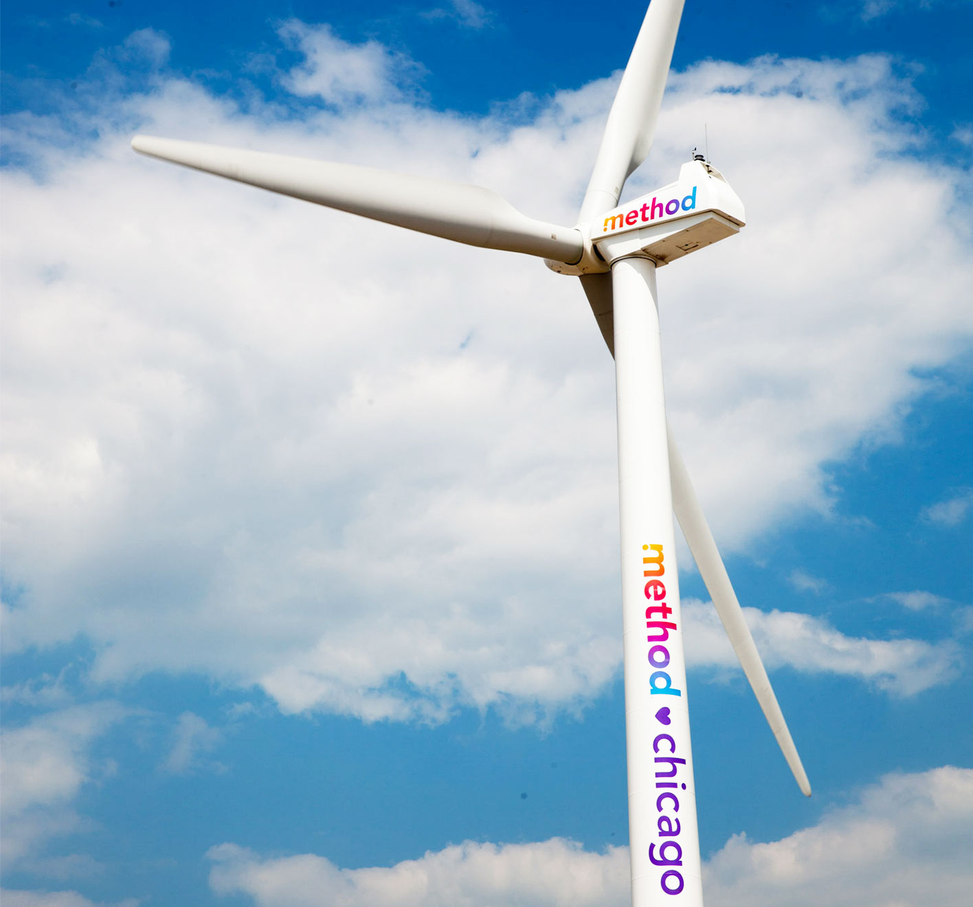 wind turbine with method logo