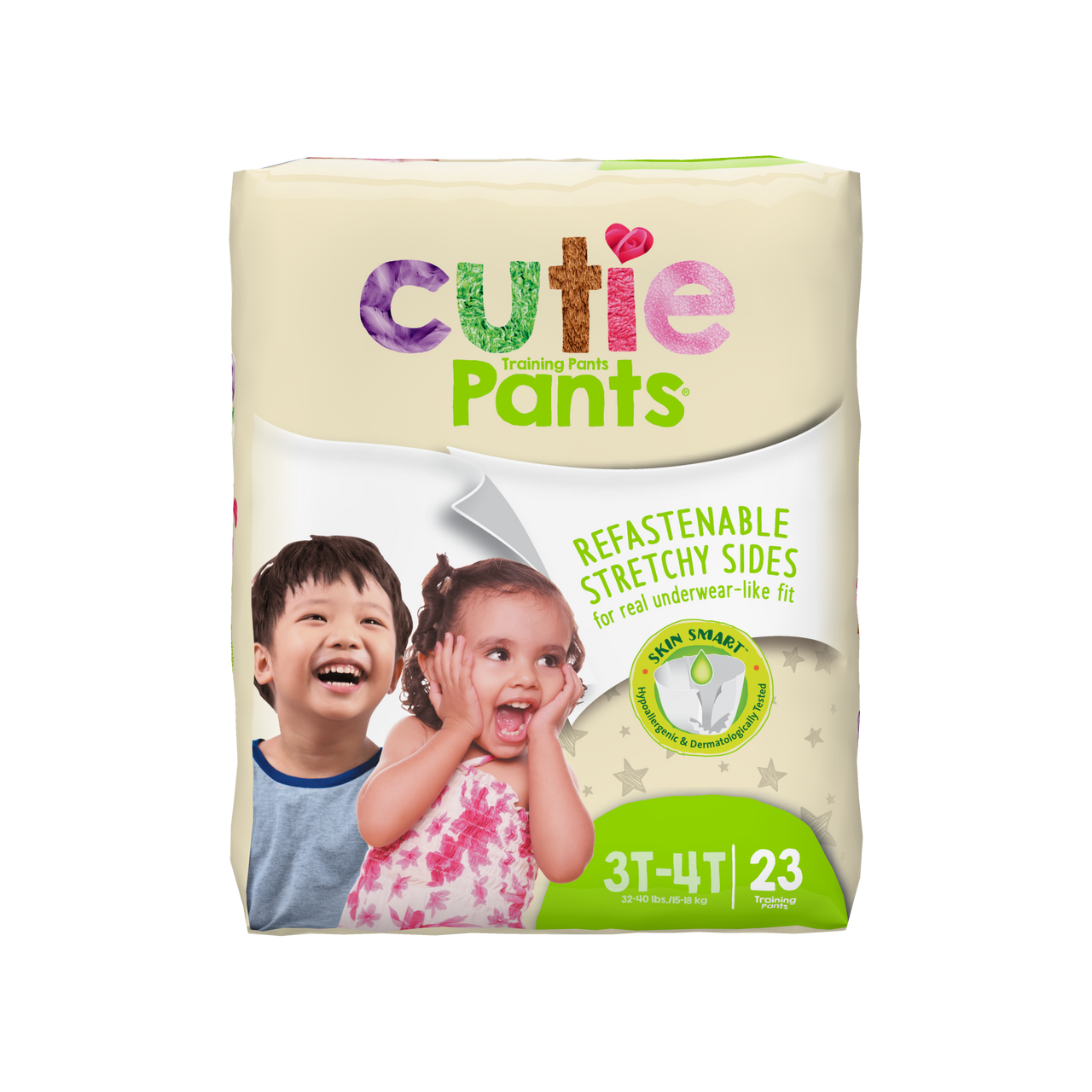 Cutie Boys 4T/5T Refastenable Potty Training Pants, Hypoallergenic