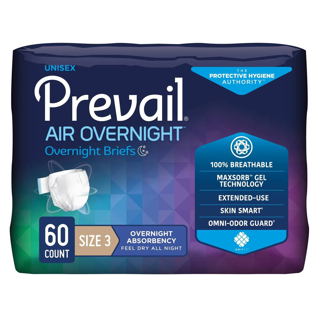 Prevail Air Overnight Adult Briefs NGX13 NGX14