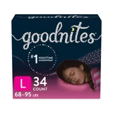 Female Youth Absorbent Underwear GoodNites Pull On with Tear Away Seams Size 5 53361 Large