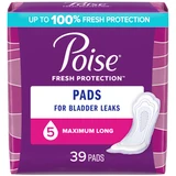 Poise Maximum Absorbency Long Pads 44561 39 CT