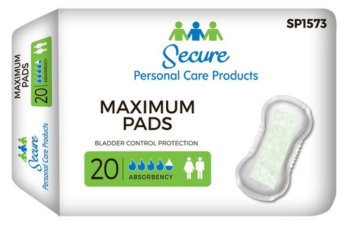 Secure Maximum Pads SP1573 maximum absorbency bladder leakage pad