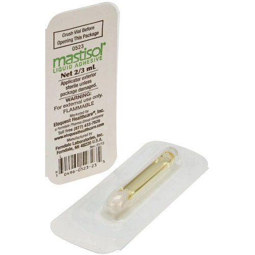 Ferndale Mastisol Adhesive 52348 2/3 ML vial product in packaging 