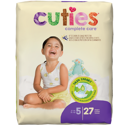 Cuties Baby Diapers in 7 sizes from Newborn to 35+ lbs - home