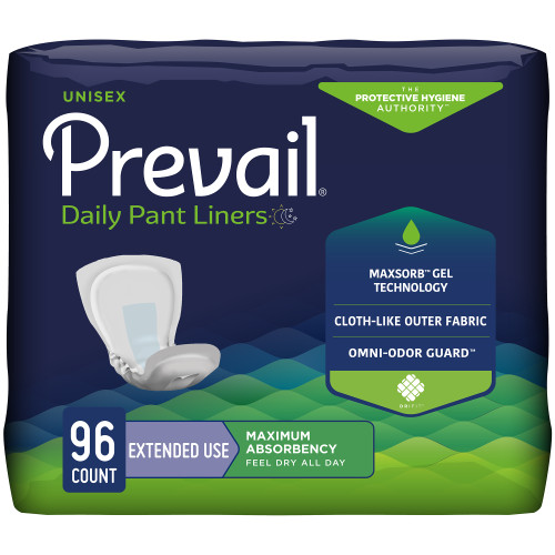 Prevail Pant Liners PL-115 - Extended Use 13x28 Case of 96