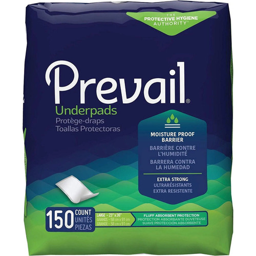 Prevail Fluff Underpads - Printed Bags 23x36 IN UP150 front product packaging