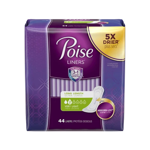 Poise daily liners long length very light 19304 panty liners