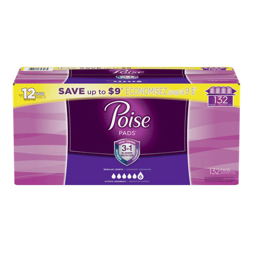 Poise Pads Ultimate Absorbency - Regular 33592 front purple product packaging