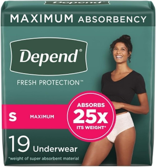 Depend FIT-FLEX Underwear for Women bag