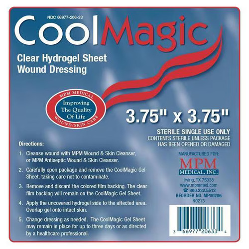 CoolMagic Hydrogel Sheet Dressing sterile wound cooling pad