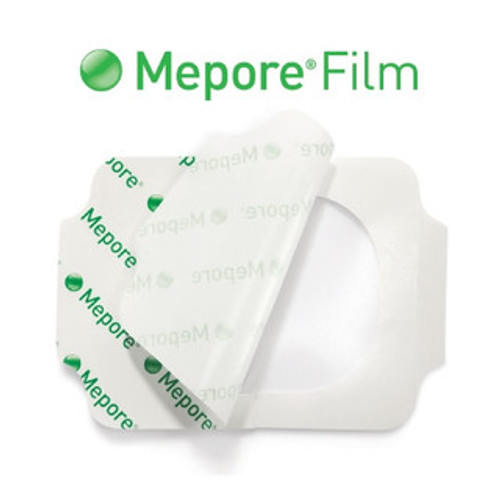 Molnlycke Mepore Film Dressing 273000 6x8 1/2 IN product being opened display