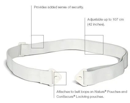 ConvaTec Ostomy Appiliance Adjustable Belt 175507 42 IN white belt diagram