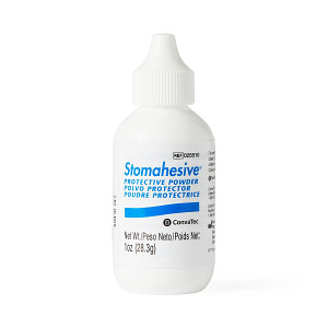 ConvaTec Stoma Powder 1 OZ white bottle and display box 