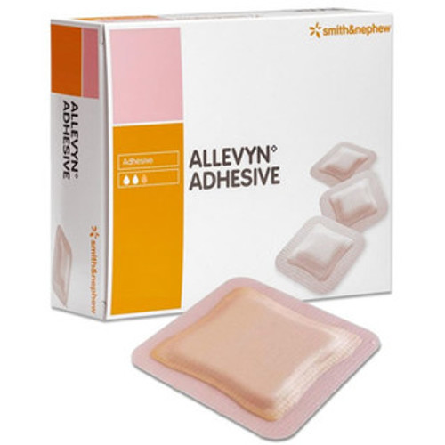 Allevyn Adhesive Dressing 66020043 3x3 IN main display of product and box