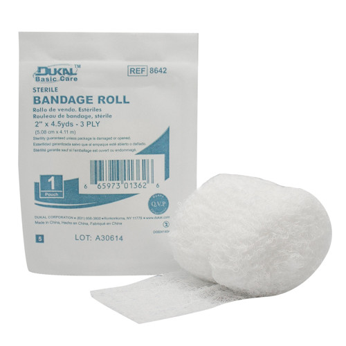 DUKAL BASIC FLUFF BANDAGE ROLL 2IN X 4.5 YDS 3 PLY ST
