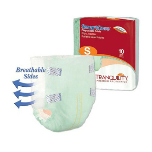 Tranquility SmartCore Brief Small 24-32 IN 2311 breathable sides product and case display