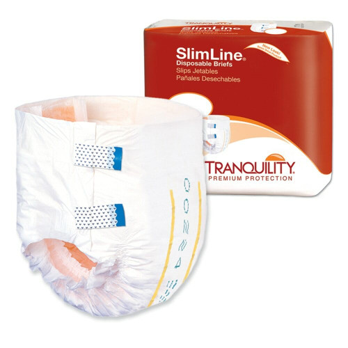 Tranquility SlimLine Disposable Brief Medium 2122  case and product display