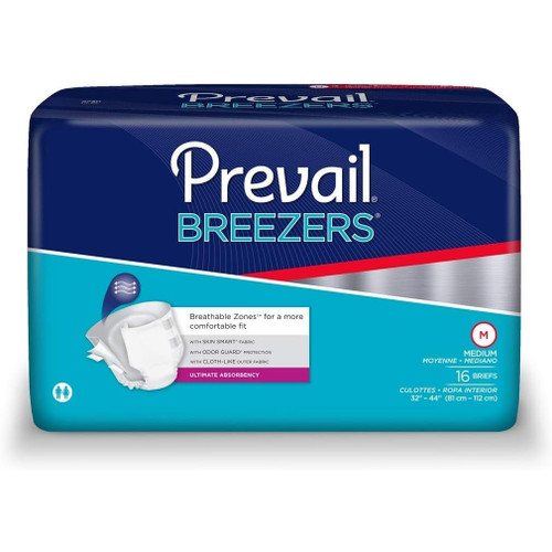 Prevail Breezers Ultimate Absorbency Adult Briefs PVB012 Medium