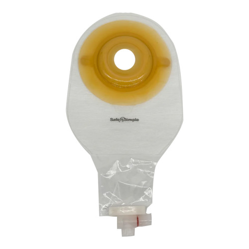 Safe N Simple 1 Piece Drainable Convex Pouch Transparent 1 1/8 inch stoma opening