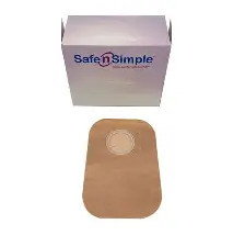 Safe N Simple 2 Piece Closed 8 inch Pouch with Filter Opaque 1.75 inch Flange