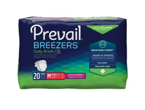 prevail breezers medium 20 count breezer adult briefs 