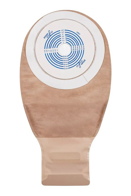 ConvaTec Esteem+ 1PC CTF Drain Pouch - Tan 13/16 - 2 3/4 OPEN SQ 416719
