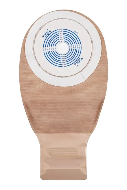 ConvaTec Esteem+ 1PC CTF Drain Pouch - Tan 13/16 - 2 3/4 OPEN SQ 416719
