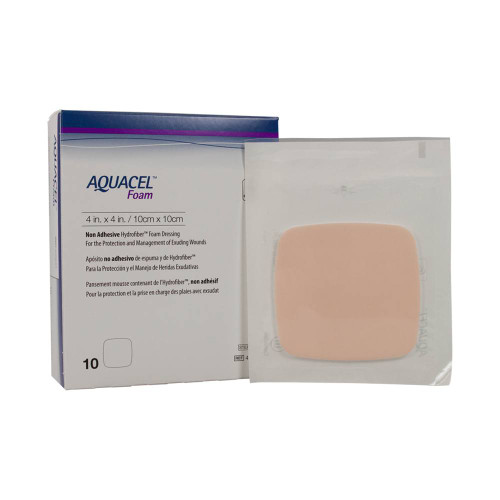 AQUACEL non-adhesive foam dressing 4 x 4 inch 420633.