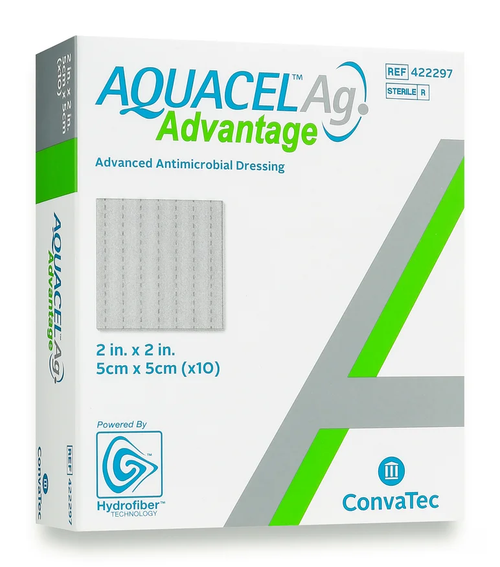 Aquacel Ag Advantage 2x2 Wound dressing