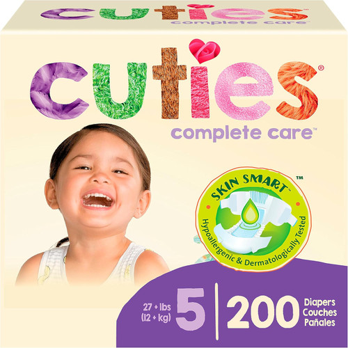 Cuties baby diaper size 5 complete care 200/ct